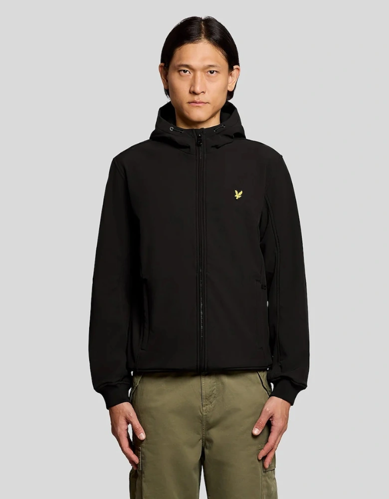 Lyle & Scott Fleece Back Softshell Jacket - Black