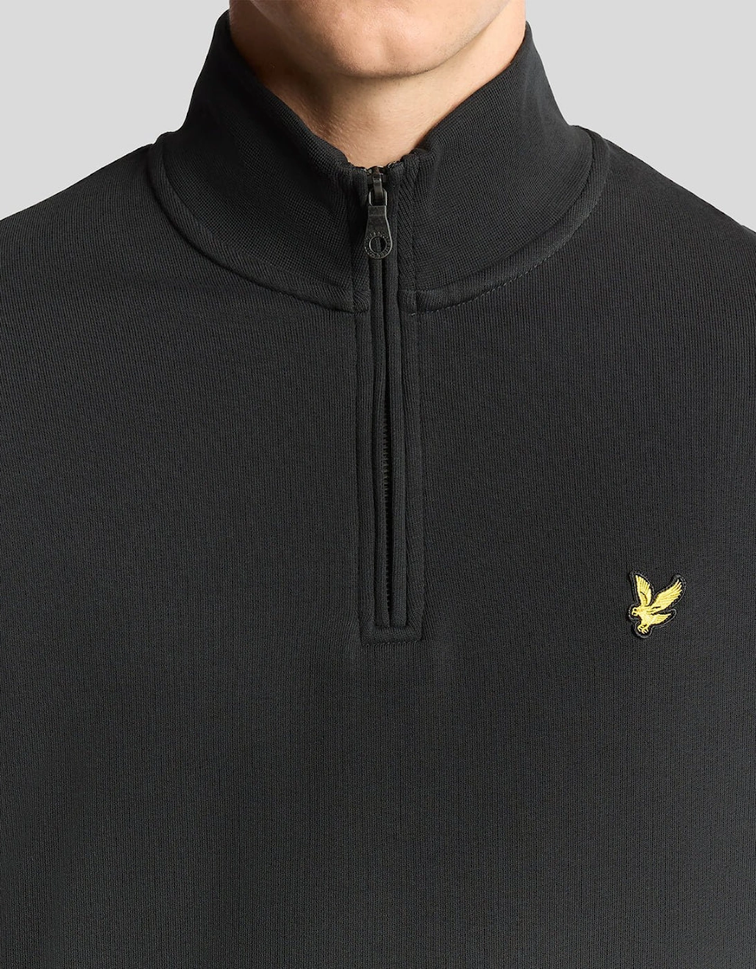 Lyle & Scott Loopback Quarter-Zip Sweatshirt - Gunmetal