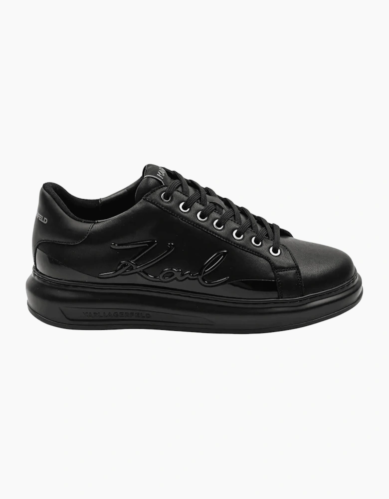 Signia Shine Logo Triple Black Leather Trainer