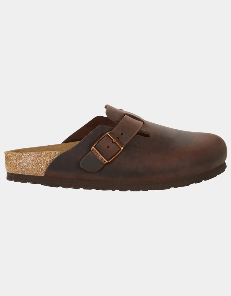Soft Footbed Olied Leather Unisex Clogs - Habana