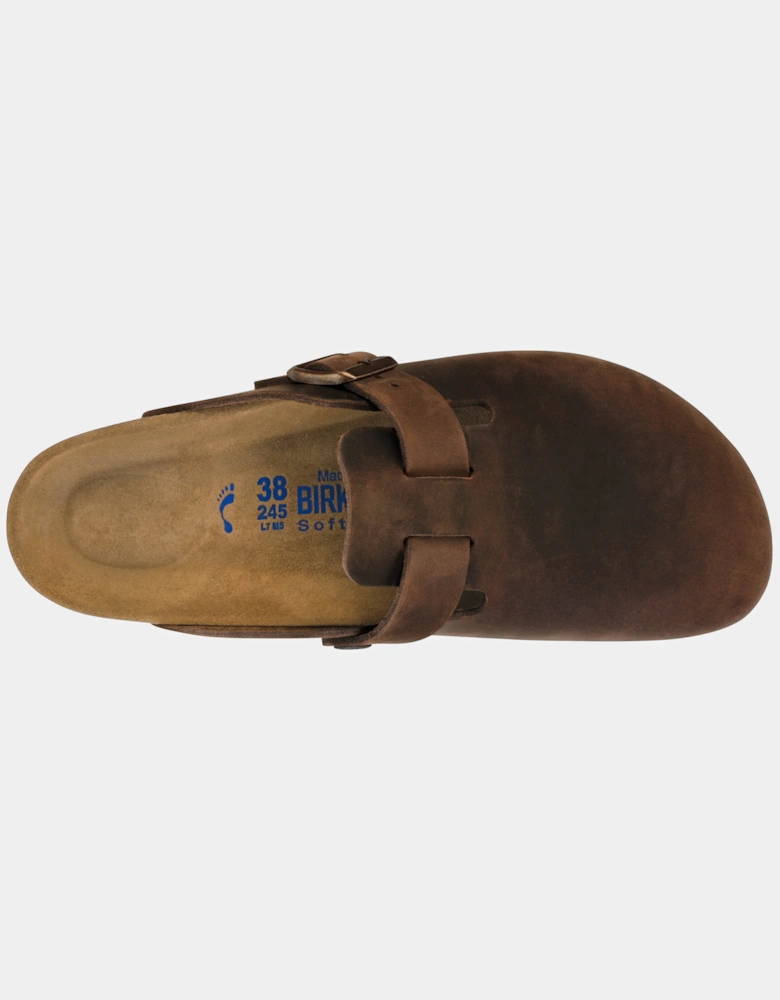 Soft Footbed Olied Leather Unisex Clogs - Habana