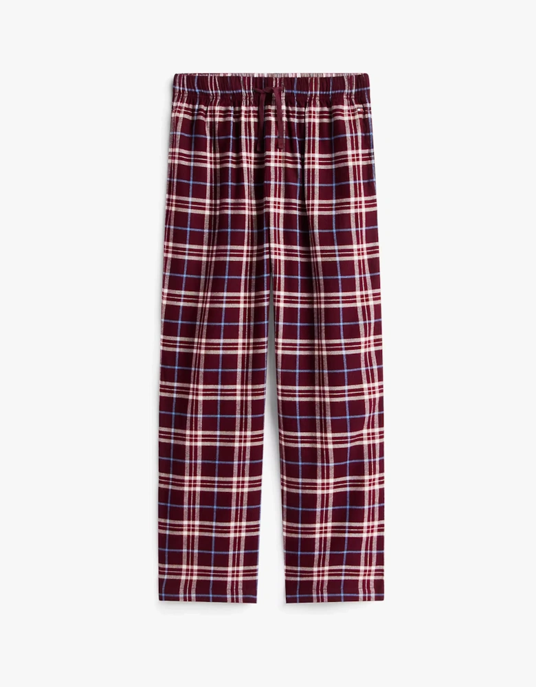 Tommy Hilfiger RELAXED FLANNEL PJ Mens Set Tartan Reiker Burgundy