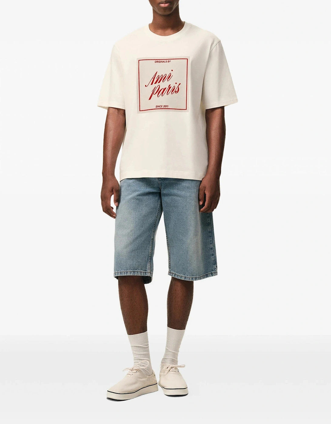 Boxy Fit Signature T-Shirt Cream