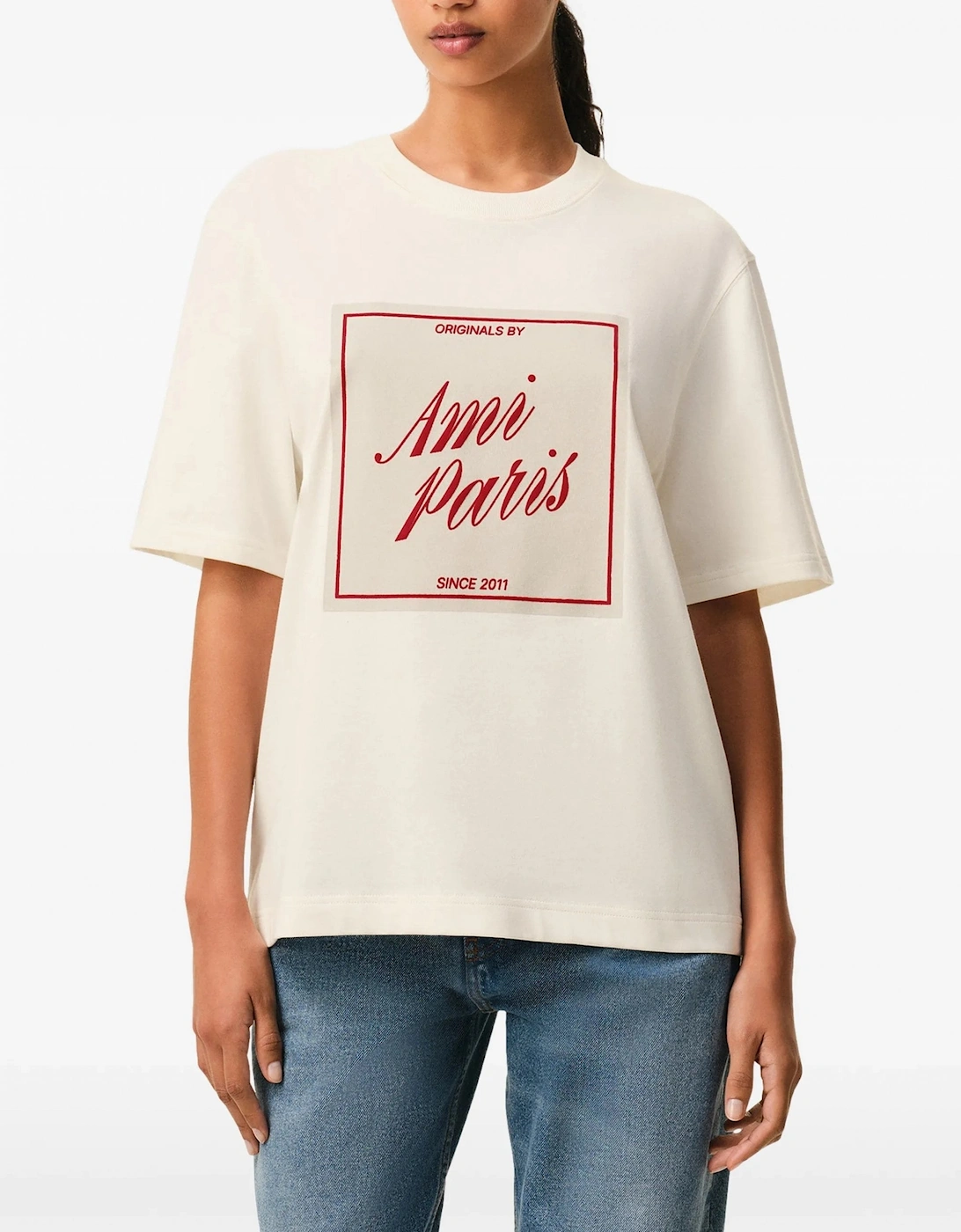 Boxy Fit Signature T-Shirt Cream