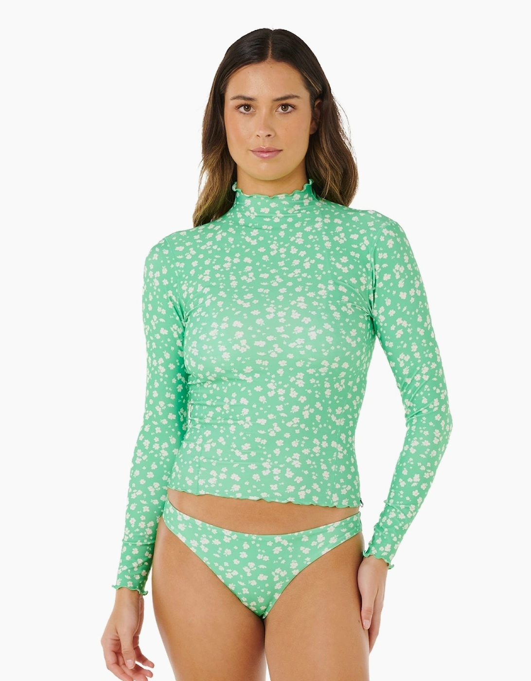 Ripcurl Ripcurl Women's Rip Curl Womens Surf Side UPF Long Sleeve Rash Vest - Green