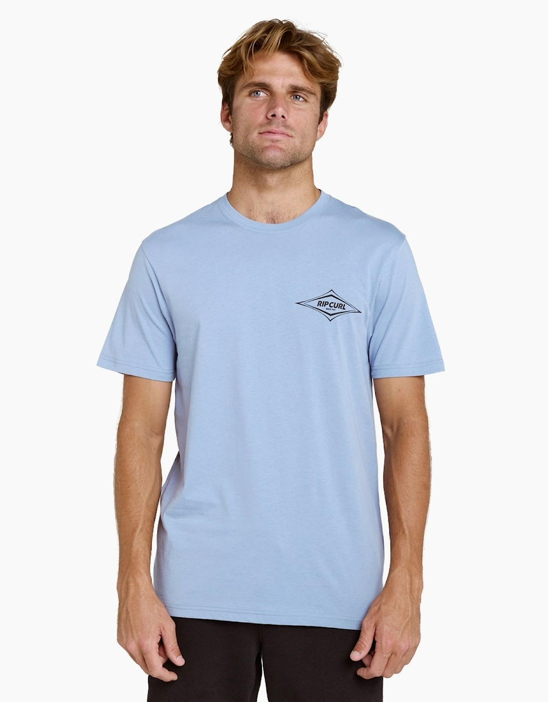 Ripcurl Men's Blue Rip Curl Streamline Diamond Short Sleeve T-Shirt  44 2XL
