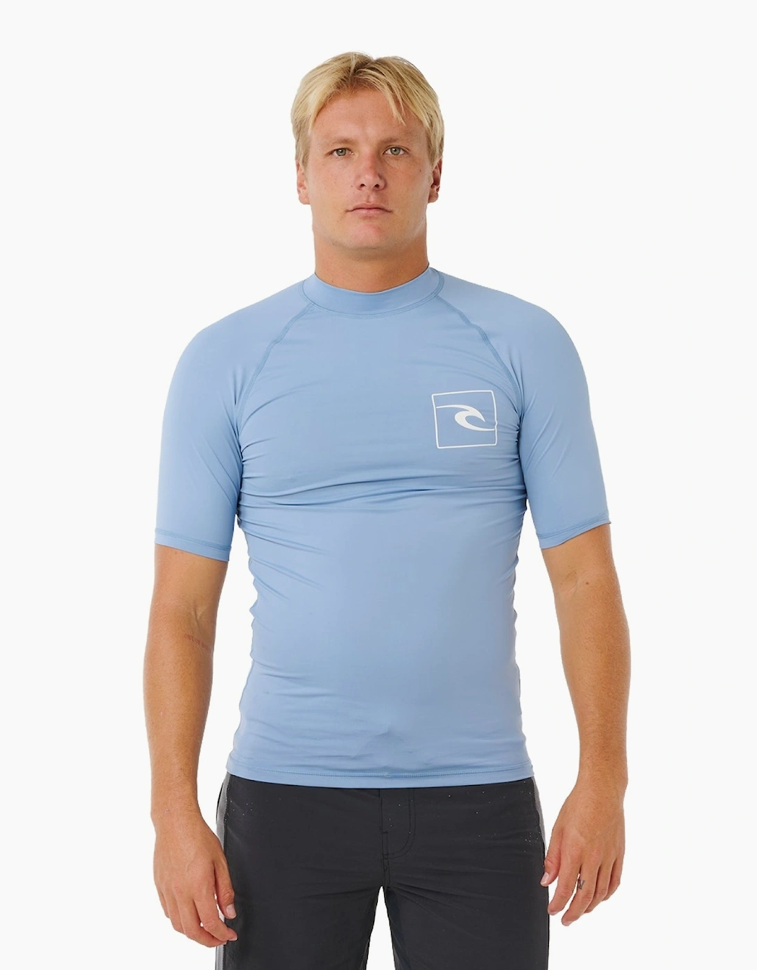 Ripcurl Men's Rip Curl Mens Streamline UPF Short Sleeve Rash Vest - Blue - Size: 42