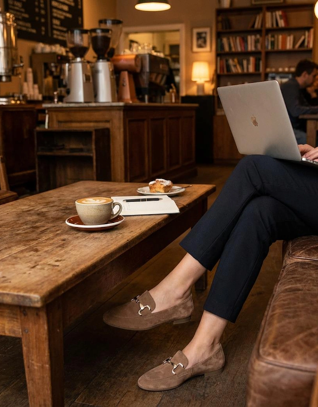 JANGLE Womens Loafer Shoes Brown