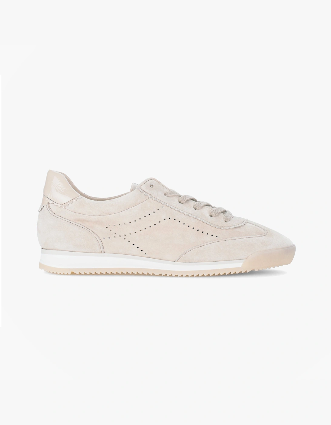 Women's Gabor Novice Womens Court Trainers Cream - Size, 4.5