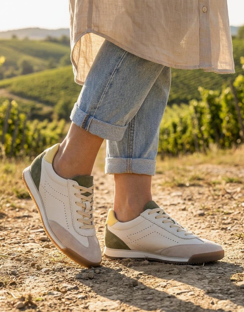 NOVICE Womens Court Trainers WHITE