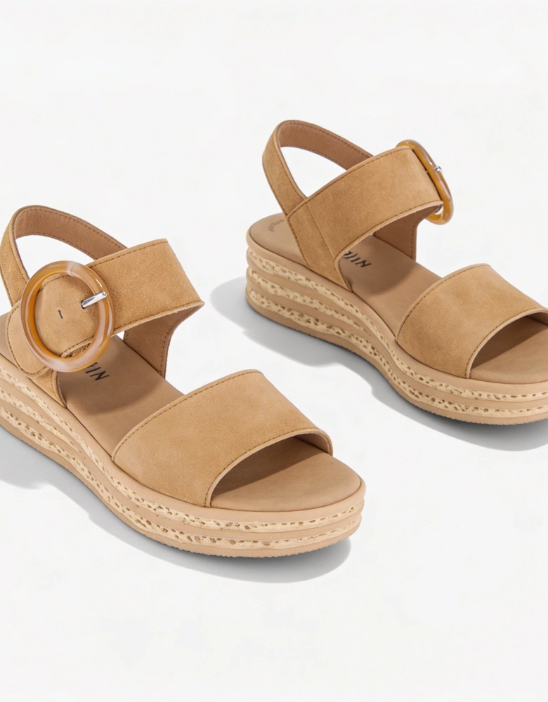 ANDRE Womens Ankle Strap Sandals Brown