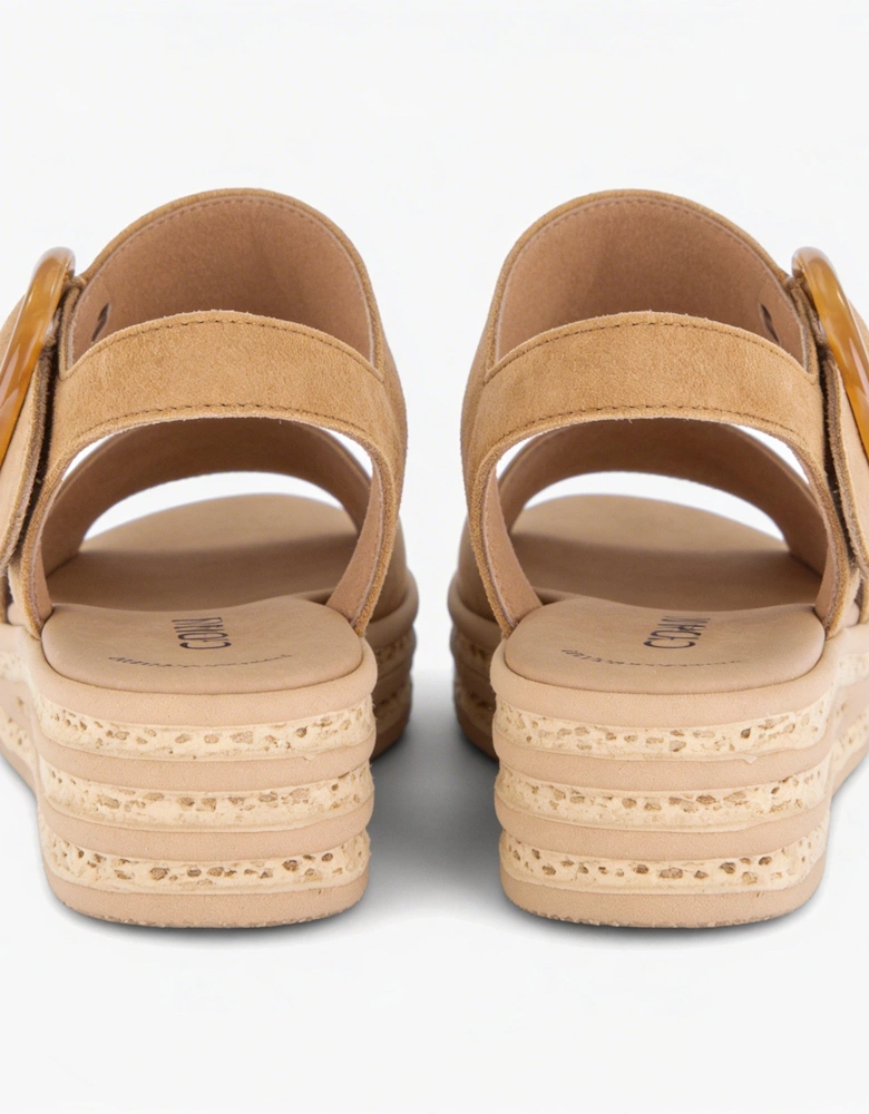 ANDRE Womens Ankle Strap Sandals Brown