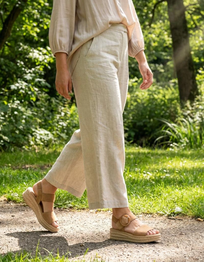 ANDRE Womens Ankle Strap Sandals Brown