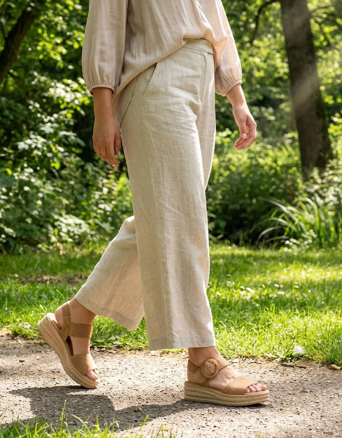 ANDRE Womens Ankle Strap Sandals Brown