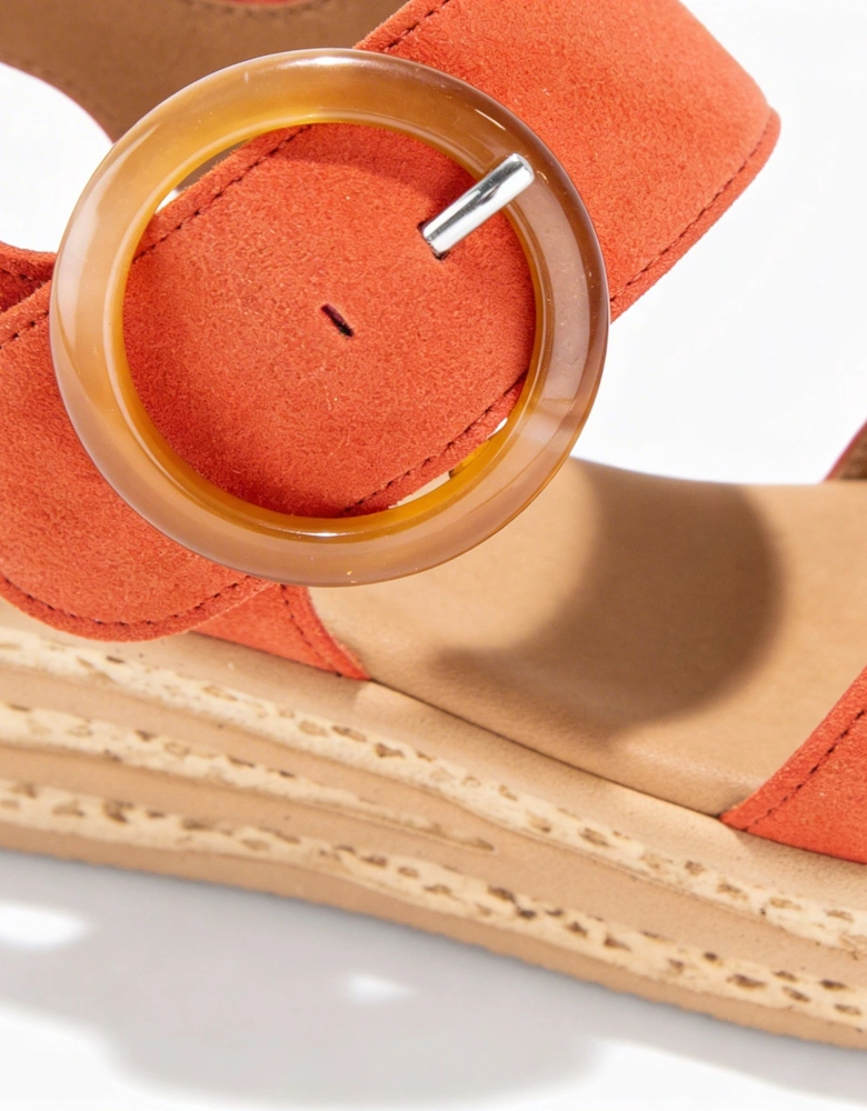 ANDRE Womens Ankle Strap Sandals Orange