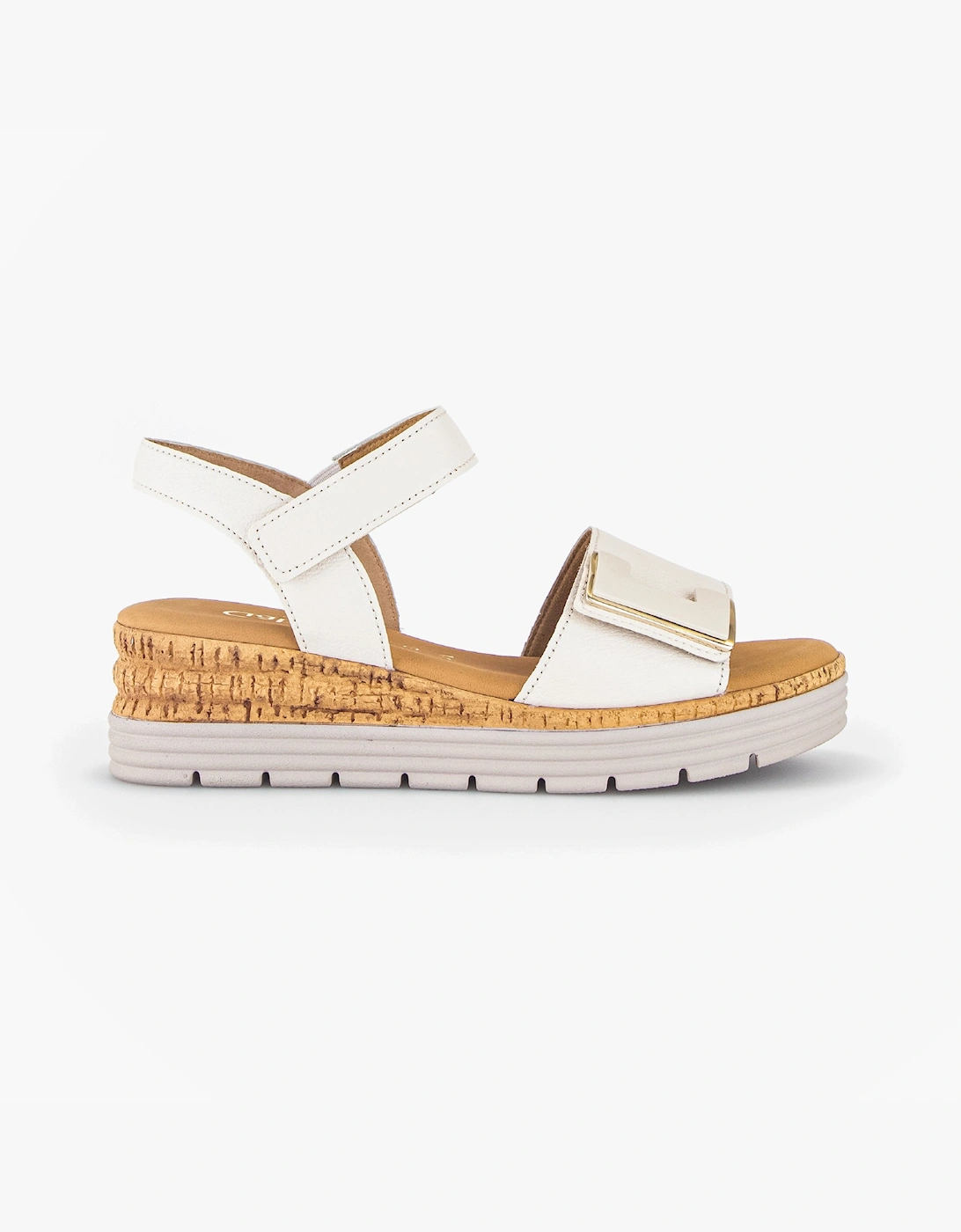 Gabor Women's Cream Shout Ankle Strap Sandals - Size: 6