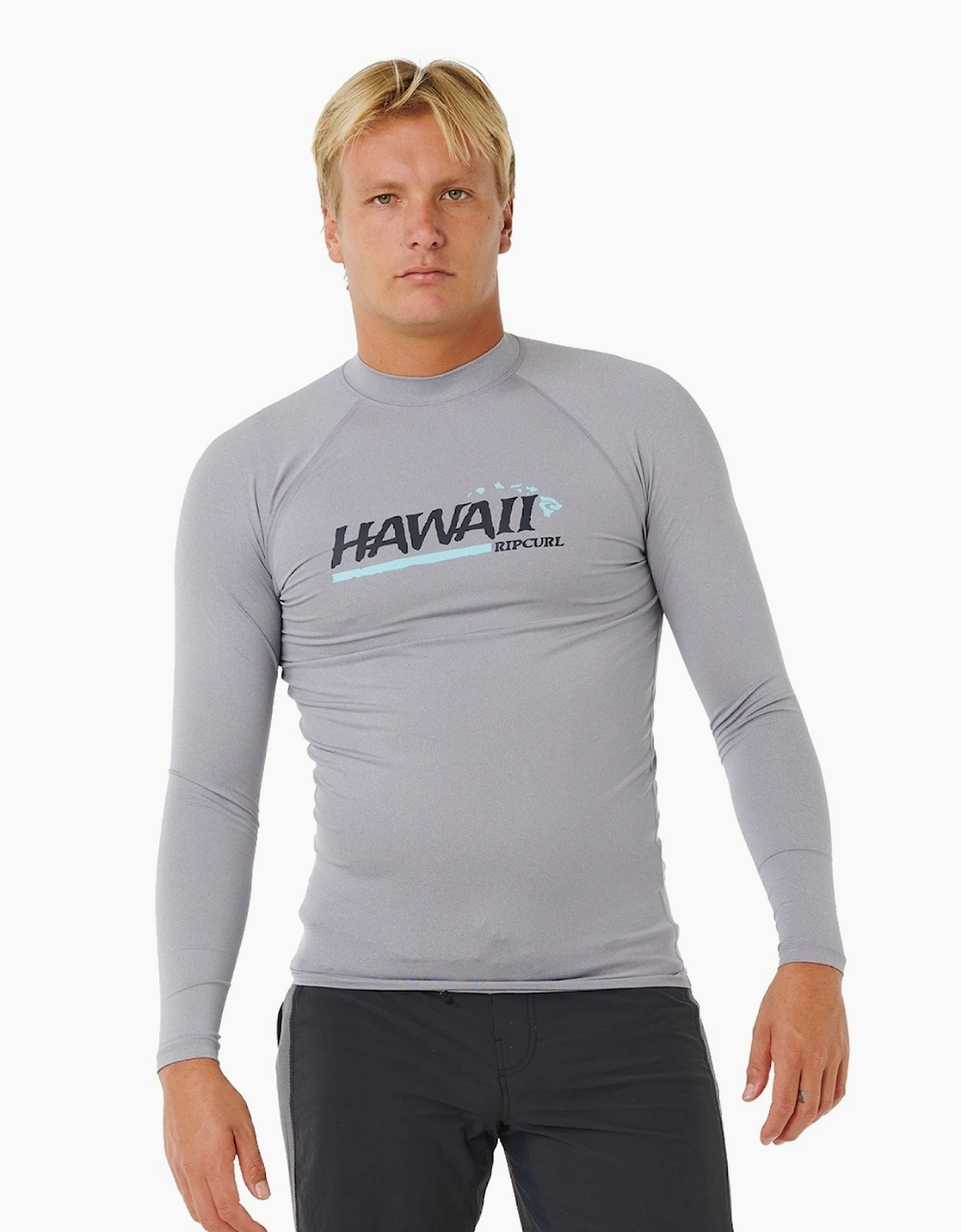 Ripcurl Ripcurl Men's Rip Curl Mens Hawaii Gritty UPF Long Sleeve Rash Vest - Grey