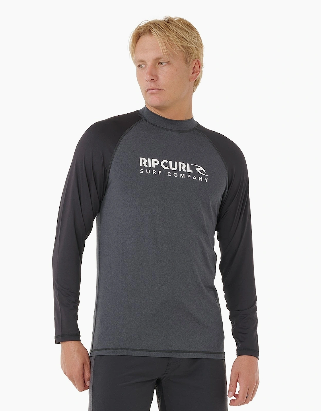 Ripcurl Men's Black Rip Curl Shock Upf Long Sleeve Rash Vest - Size Xl