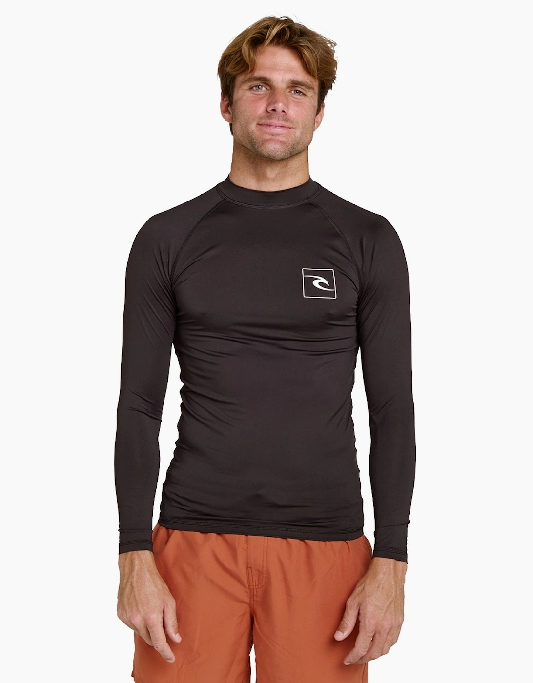 Ripcurl Men's Black Rip Curl Streamline Upf Long Sleeve Rash Vest  Xl