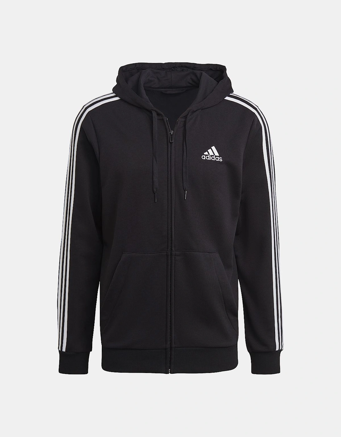Essentials 3-Stripes Full-Zip Hoodie - Essentials French Terry 3-Stripe Full-Zip Hoodie
