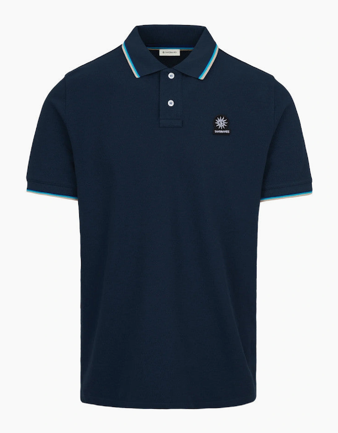 Tipped Badge Pique Polo S1-26 Navy, 4 of 3