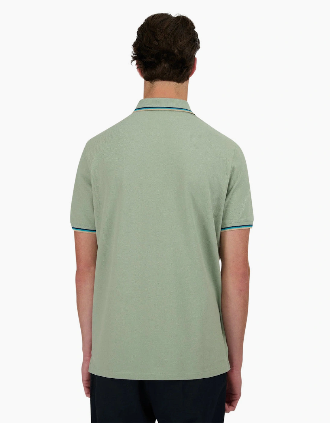 Tipped Badge Pique Polo S1-26 Sage