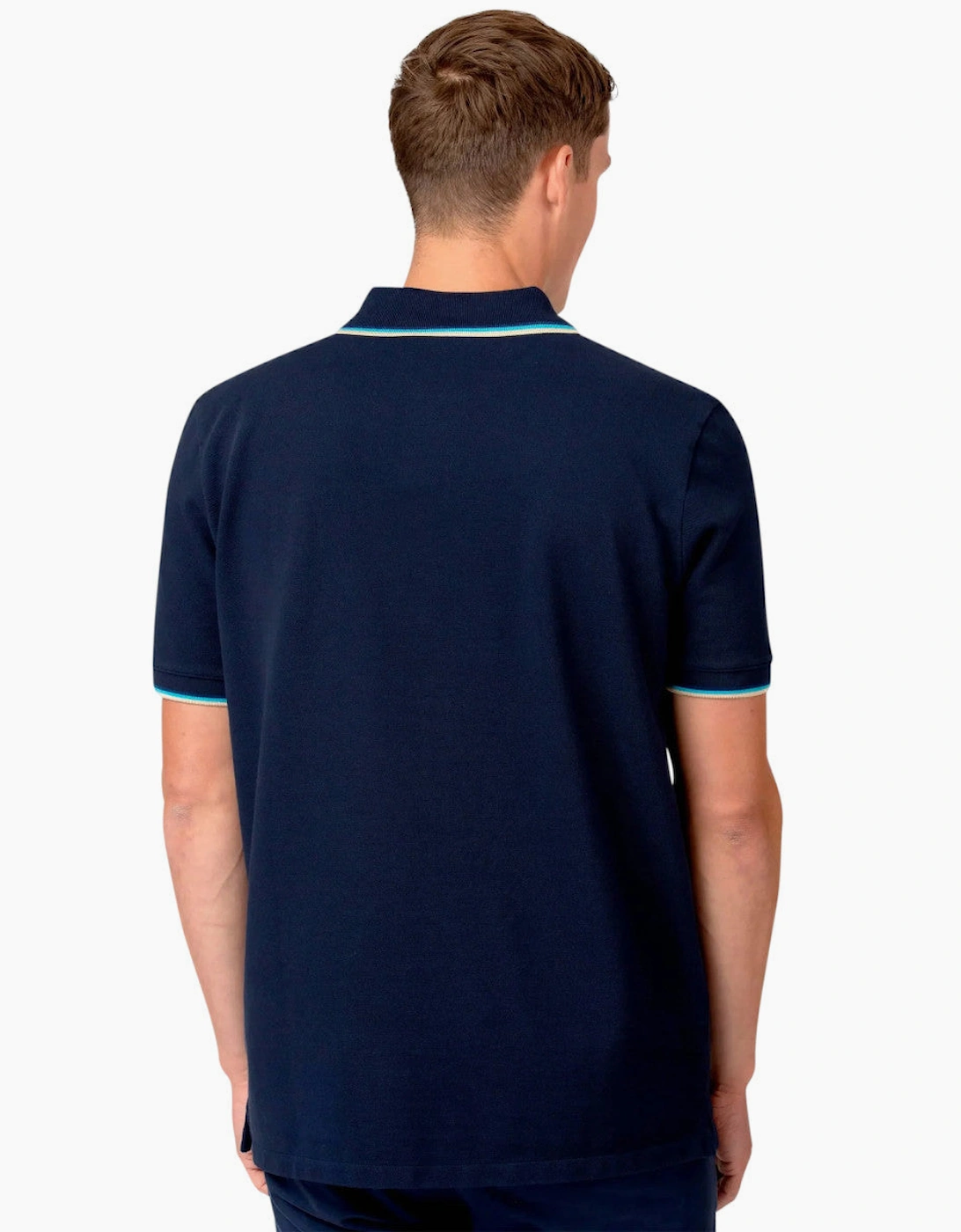 Tipped Badge Pique Polo S1-26 Navy