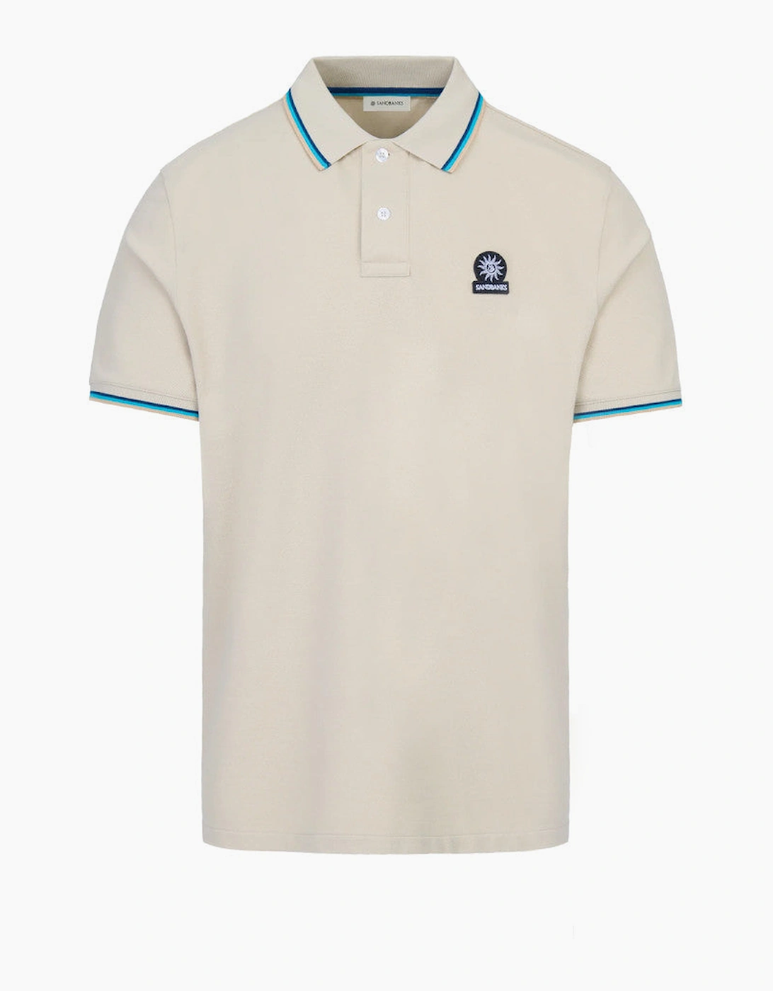 Tipped Badge Pique Polo S1-26 Stone, 5 of 4