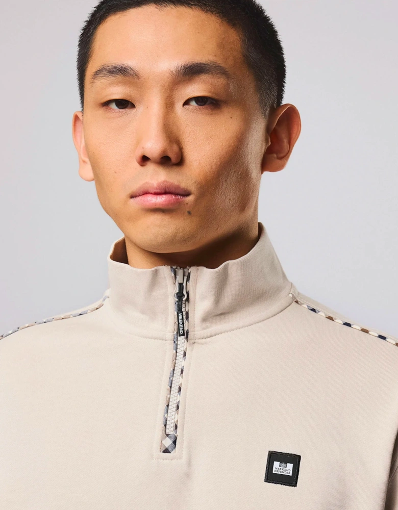 Matisa 1/4 Zip Sweatshirt CEMENT