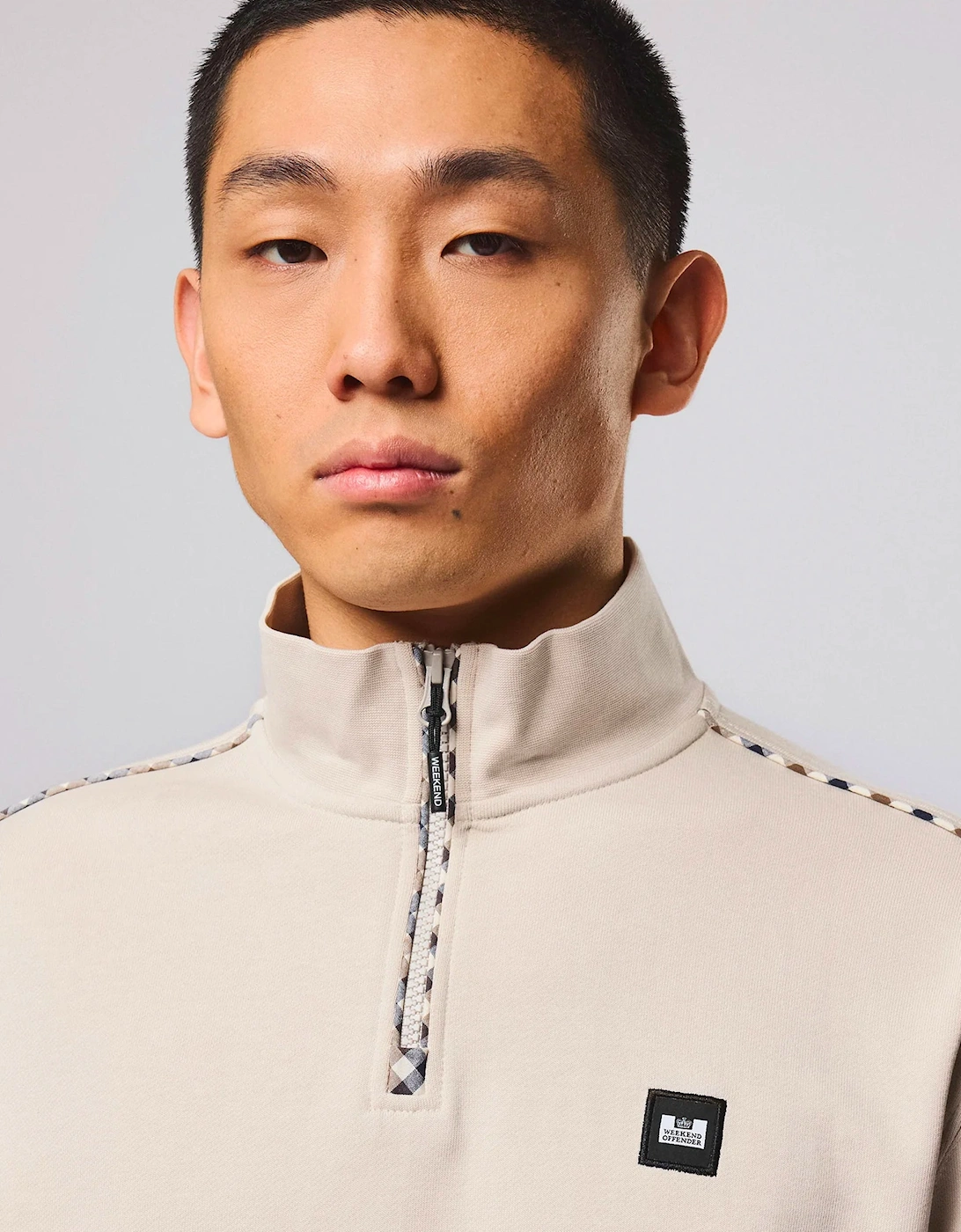 Matisa 1/4 Zip Sweatshirt CEMENT