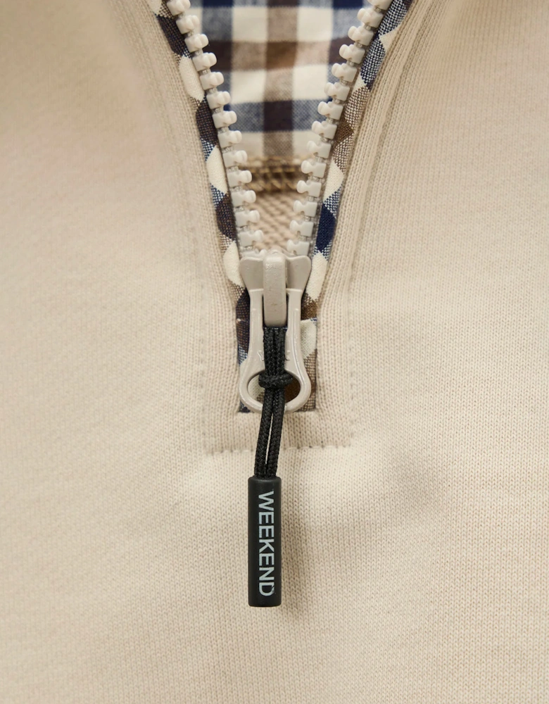 Matisa 1/4 Zip Sweatshirt CEMENT