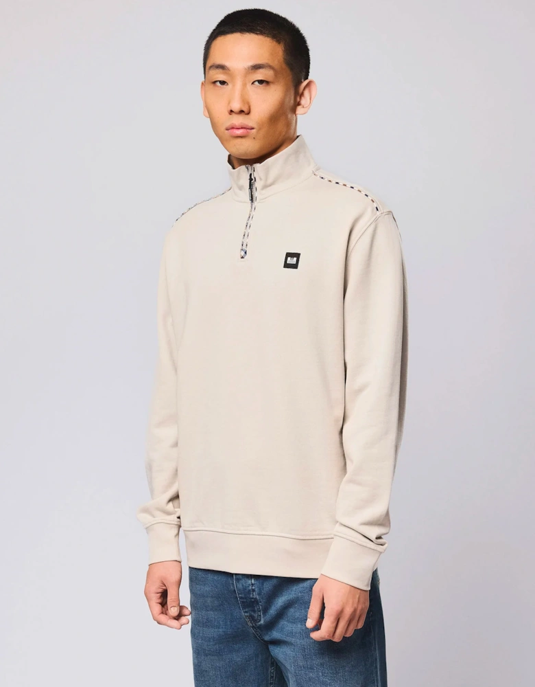 Matisa 1/4 Zip Sweatshirt CEMENT