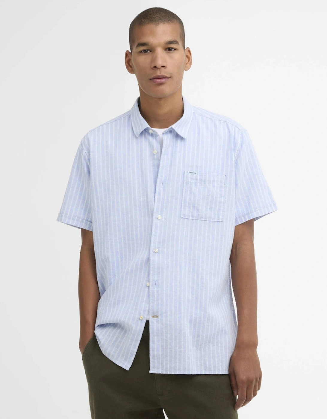 Nelson Striped Summer Fit Shirt BL33 Blue