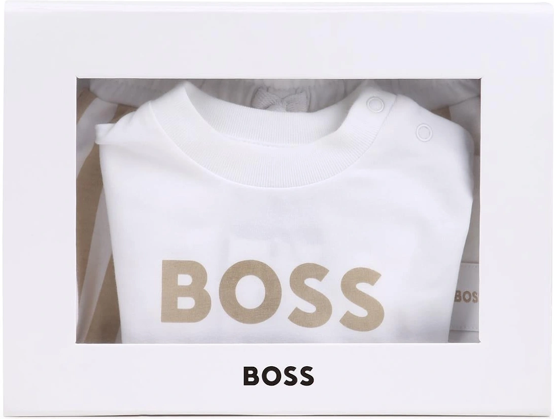 BOSS BABY BOY STONE T SHIRT & SHORTS SET J53048