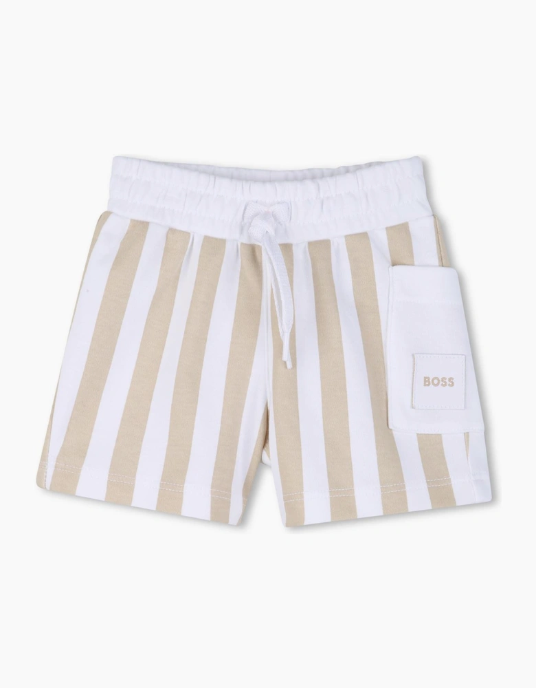 BOSS BABY BOY STONE T SHIRT & SHORTS SET J53048