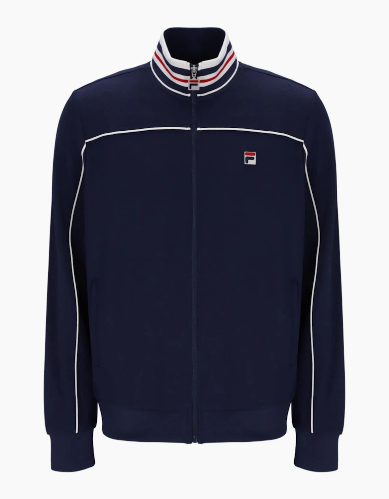 Fila Federico Tipped Neck Track Top Jacket Fila Navy