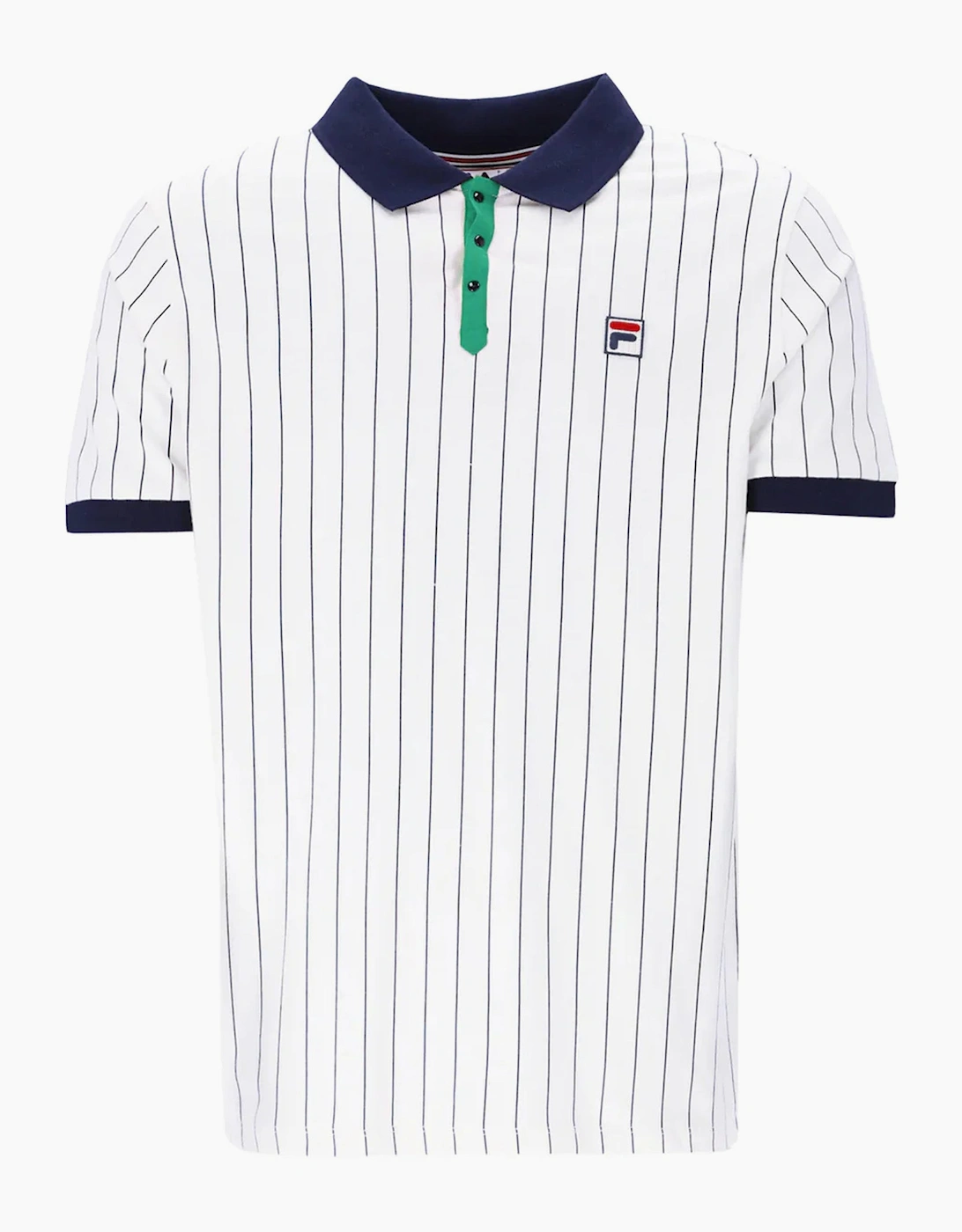 BB1 Classic Striped Polo Shirt White/Green/Navy, 5 of 4
