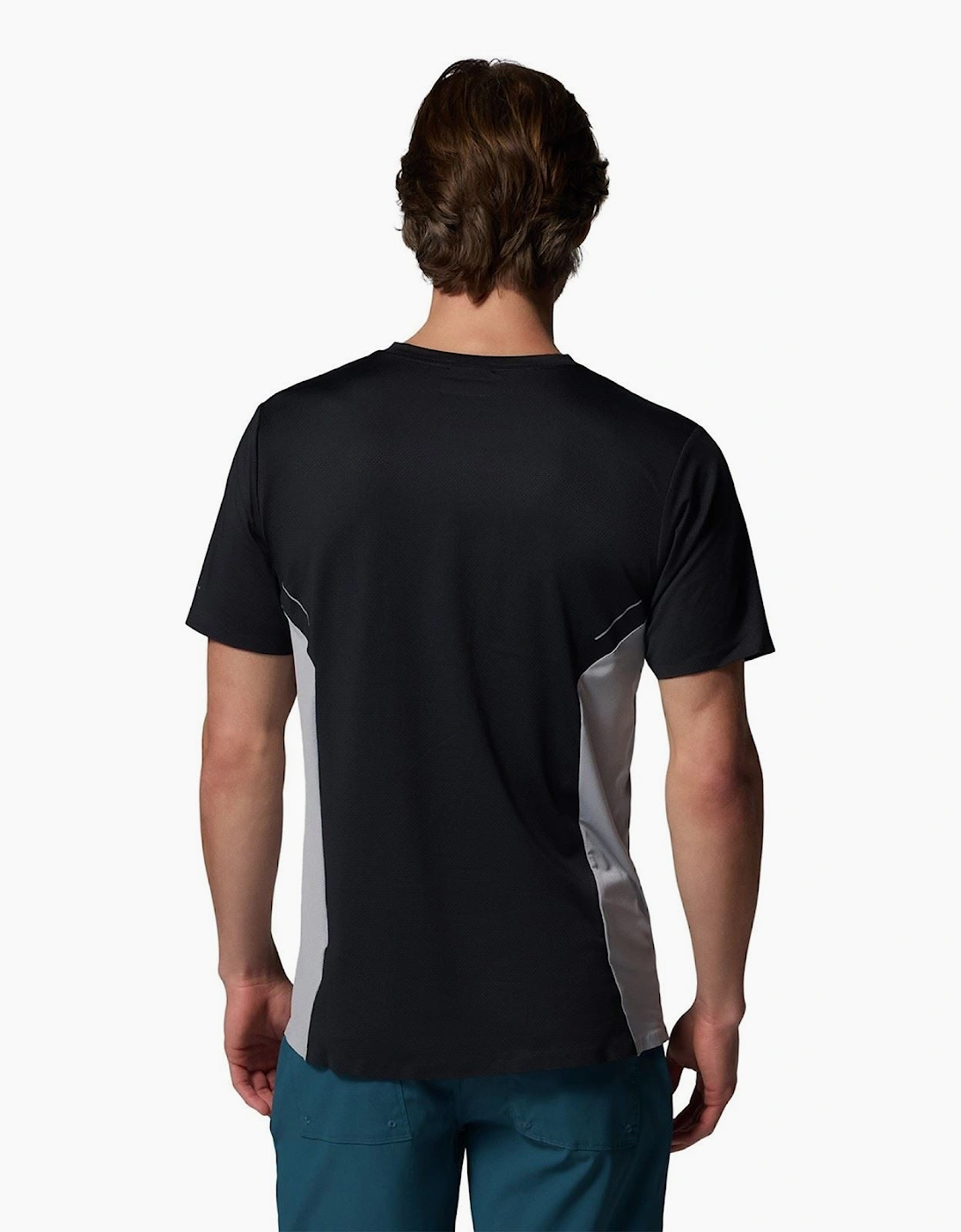Three Pitch SS Crew Polyester Men's Black Activewear T-Shirts