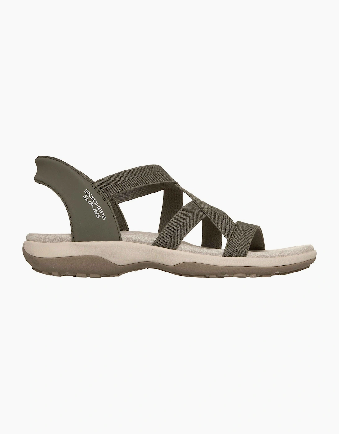 Reggae Slim Stretch Flex Textile Women's Olive Sandals