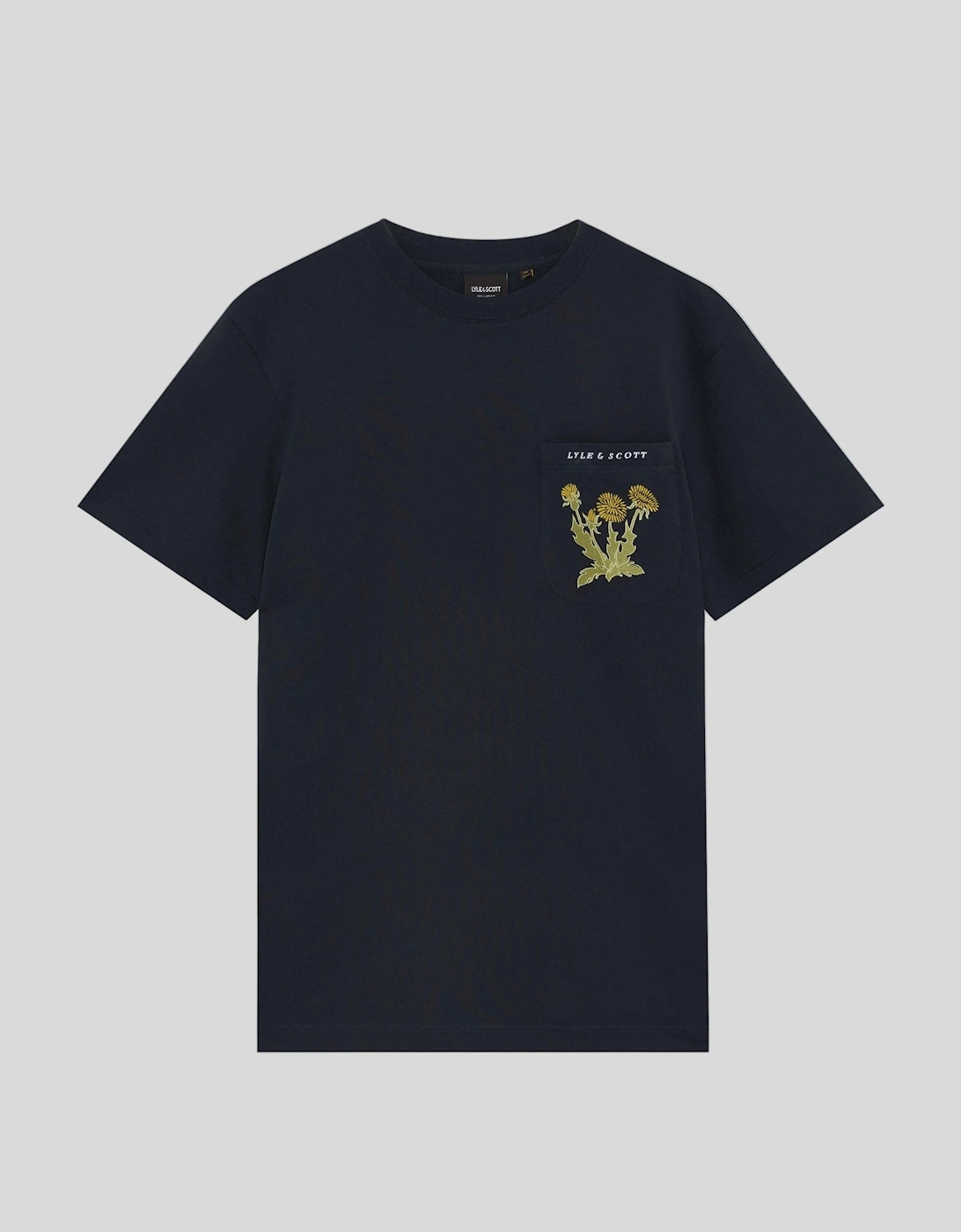 Botanical Embroidered Pocket T-Shirt