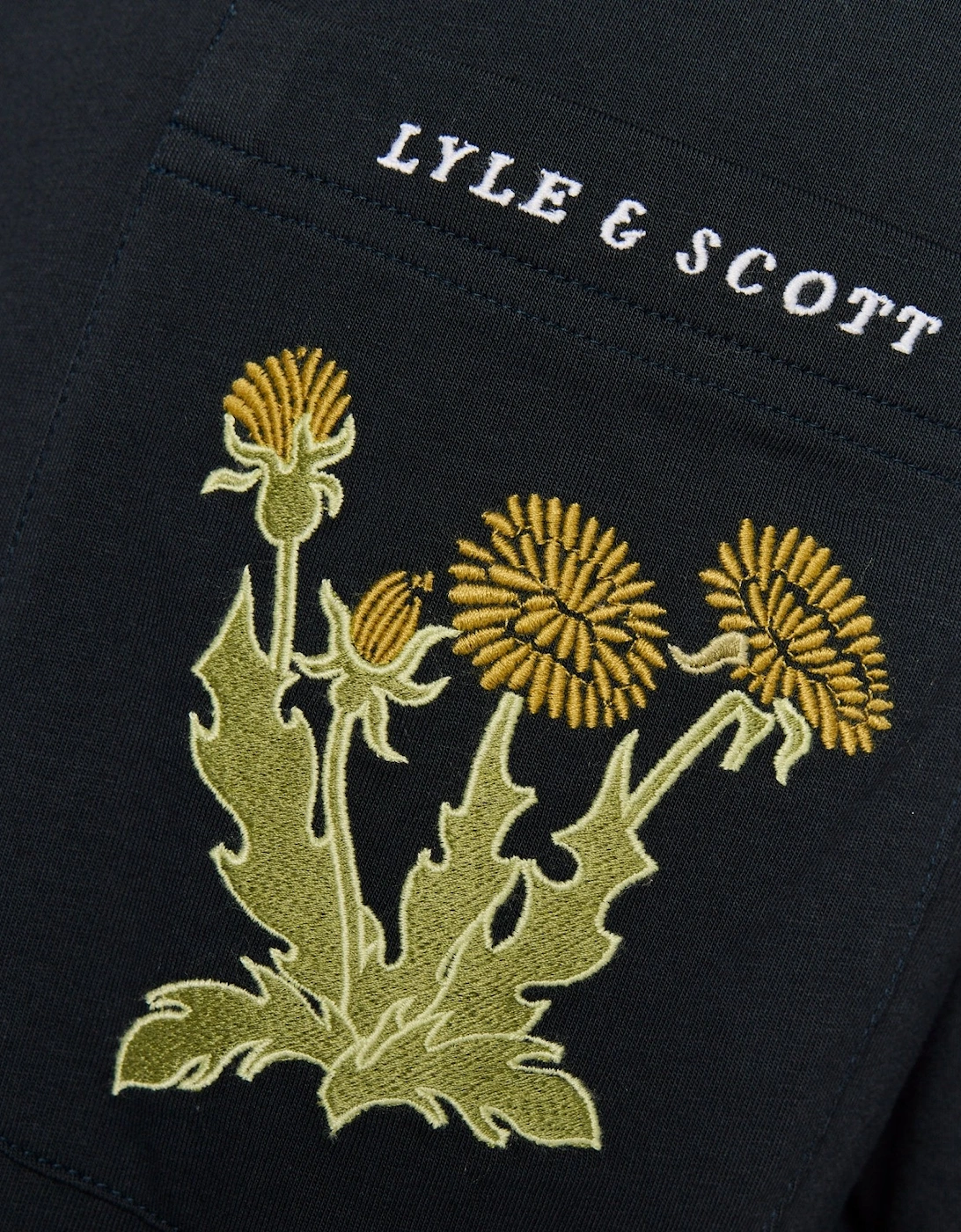 Botanical Embroidered Pocket T-Shirt