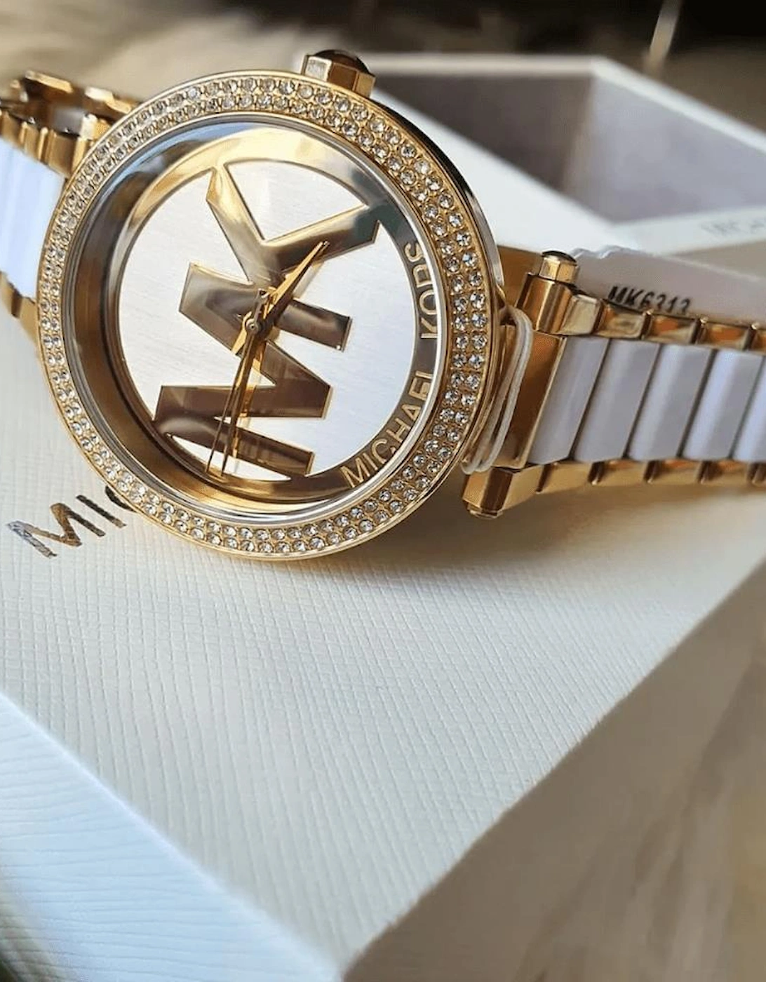 MK6313 Parker White Dial Ladies Watch