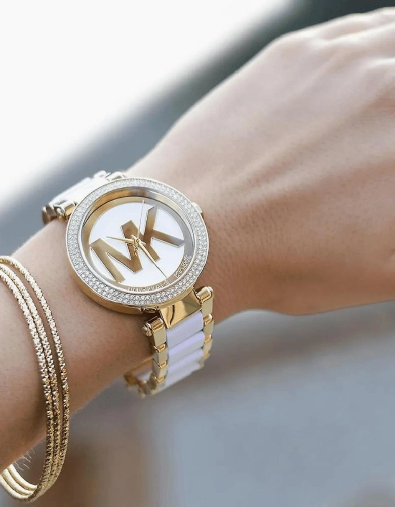 MK6313 Parker White Dial Ladies Watch