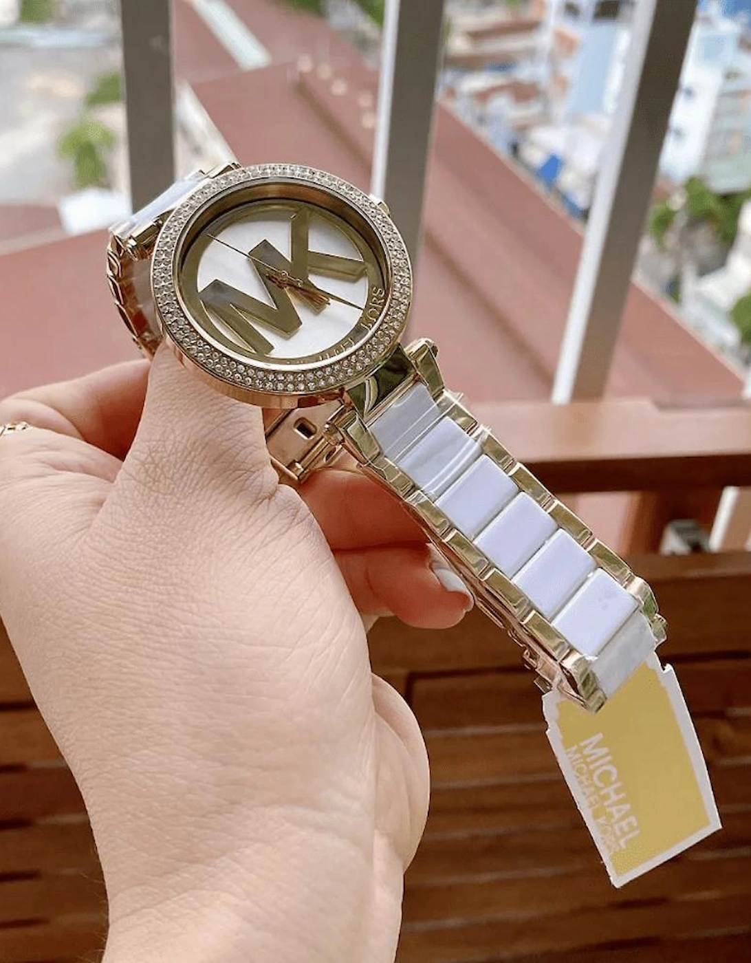 MK6313 Parker White Dial Ladies Watch