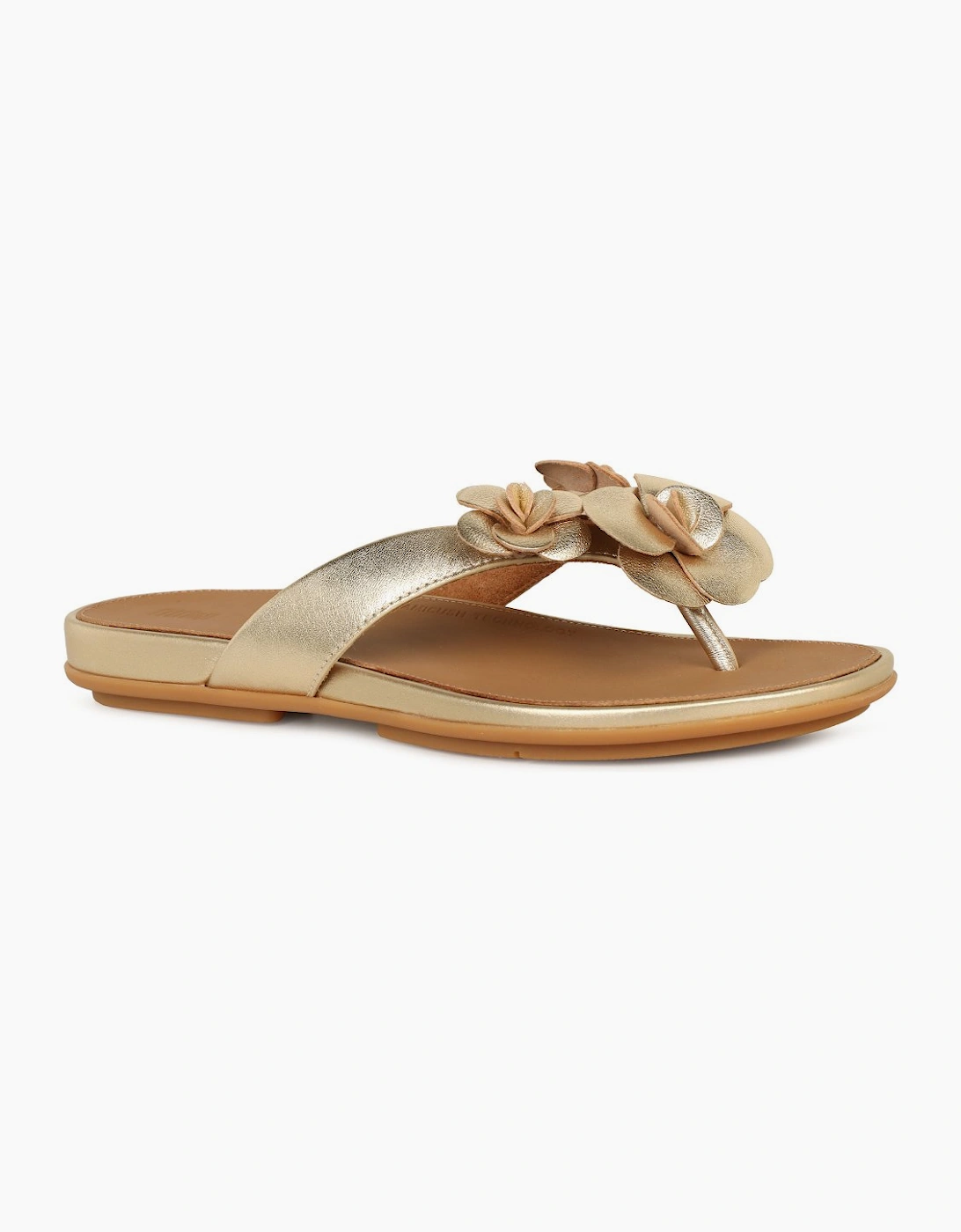 Fitflop Women's Brown Gracie Flower Toe Post Sandals - Size: 4