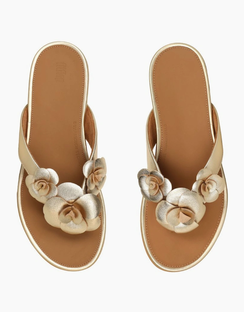 Gracie Flower Womens Toe Post Sandals