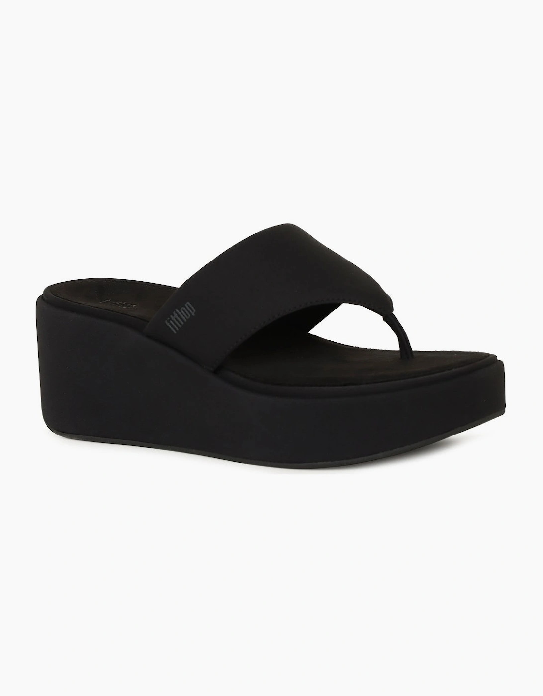Fitflop Women's Black Platform Wedge Sandals - Size: 7