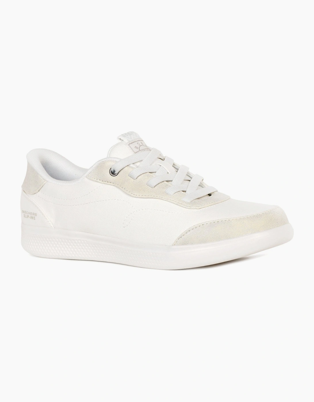 Skechers Women's Slip In Skip Cute Womens Canvas Shoes - White - Size: 4