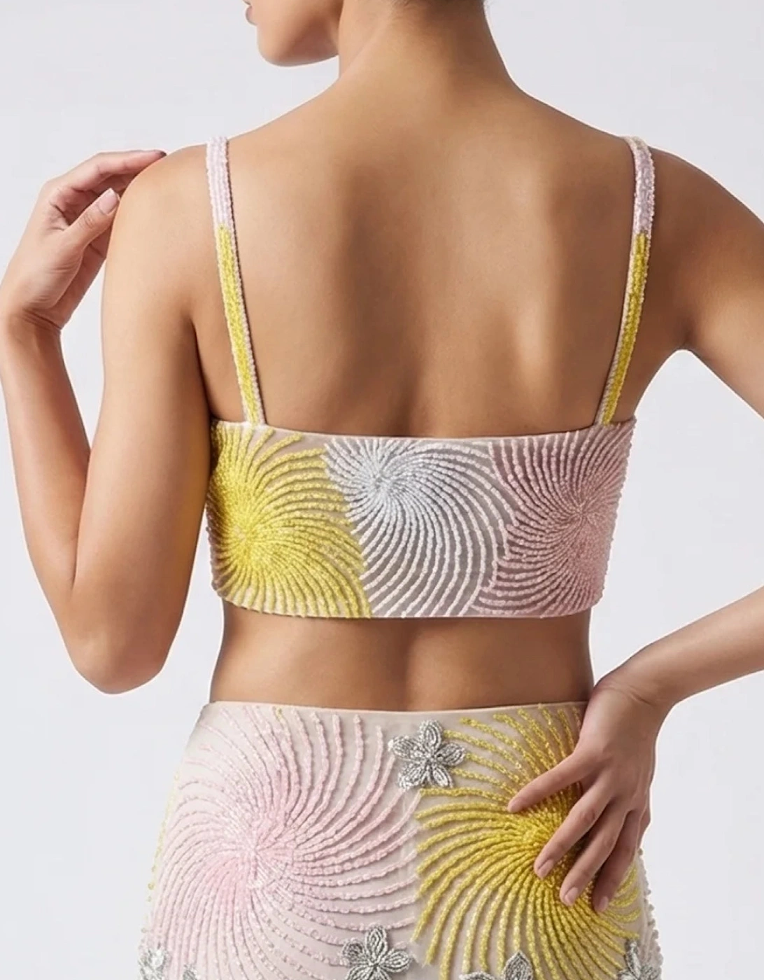 Sunbeam Floral Embroidered Crop Top