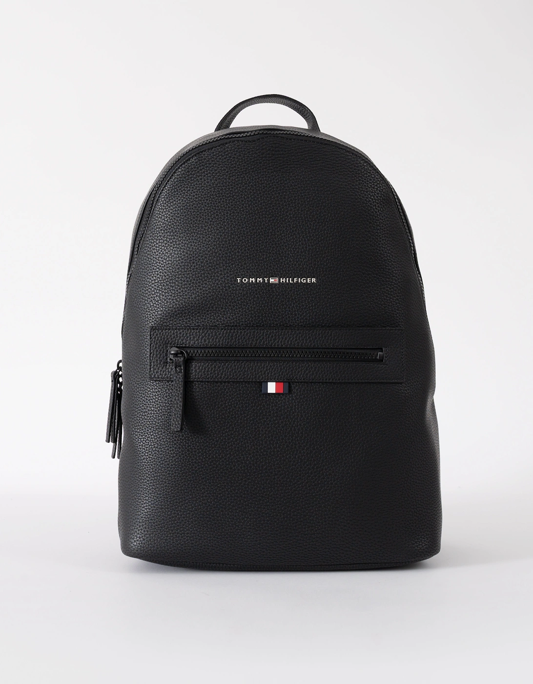 Tommy Hilfiger Men's Black Essential Pu Backpack - Size: One Size